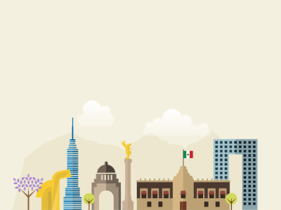 Mexico City cdmx flat graphic design illustration mexico mexico city tbt