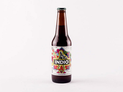 Cerveza Indio 120 Aniversario beer graphic design hippies illustration indio label mexico packaging vector