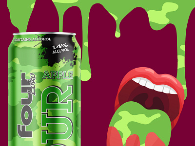 Four Loko Sour Poster branding design digital art graphic design product design