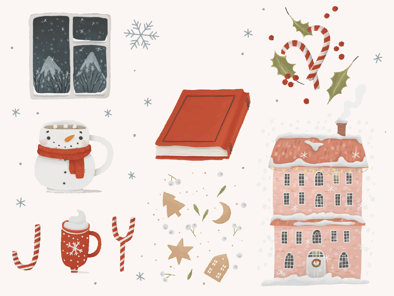 Winter Gifs for instagram animation christmas collection cozy cute design gif illustration instagram photoshop prockreate set stickers winter
