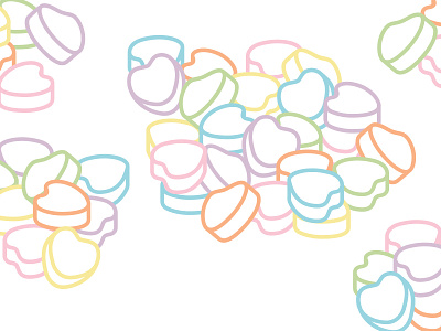 Some Candy Hearts candy heart icon illustration infographic