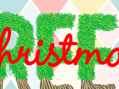 O' Christmas Tree holiday illustration lettering type vortex
