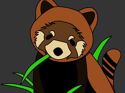 Red panda mascot logo graphic design