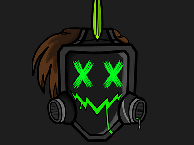 Toxic mask team logo graphic design