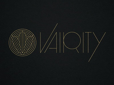 Vairity Art Deco Logo art deco branding line work logo mark mono line