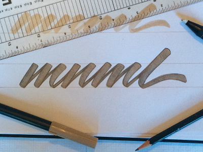mnml Sketch brush pen hand lettering lettering minimal pencil sketch tombow