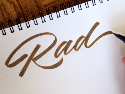Rad Sketch brush pen hand lettering lettering rad script tombow