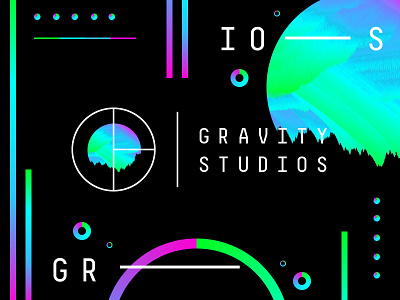 Rejected audio branding concept cryptic gravity minimal mono rainbow recording studios
