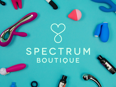 Spectrum Boutique boutique branding clean dildos minimal mono sex shop spectrum