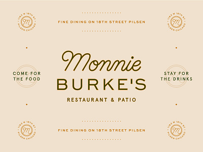 Monnie Burke's 03 b branding chicago classic logo m mark monogram restaurant