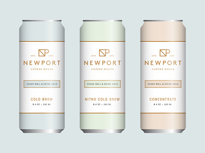 Newport Coffee House 04 branding can copper identity mockup packaging pastel