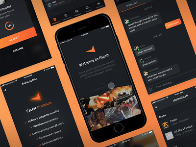 FaceIT • Onboarding android android app android app design animated animation app dark dark ui dropdown esports game gaming interaction interaction animation interaction design interactions ios minimal native product