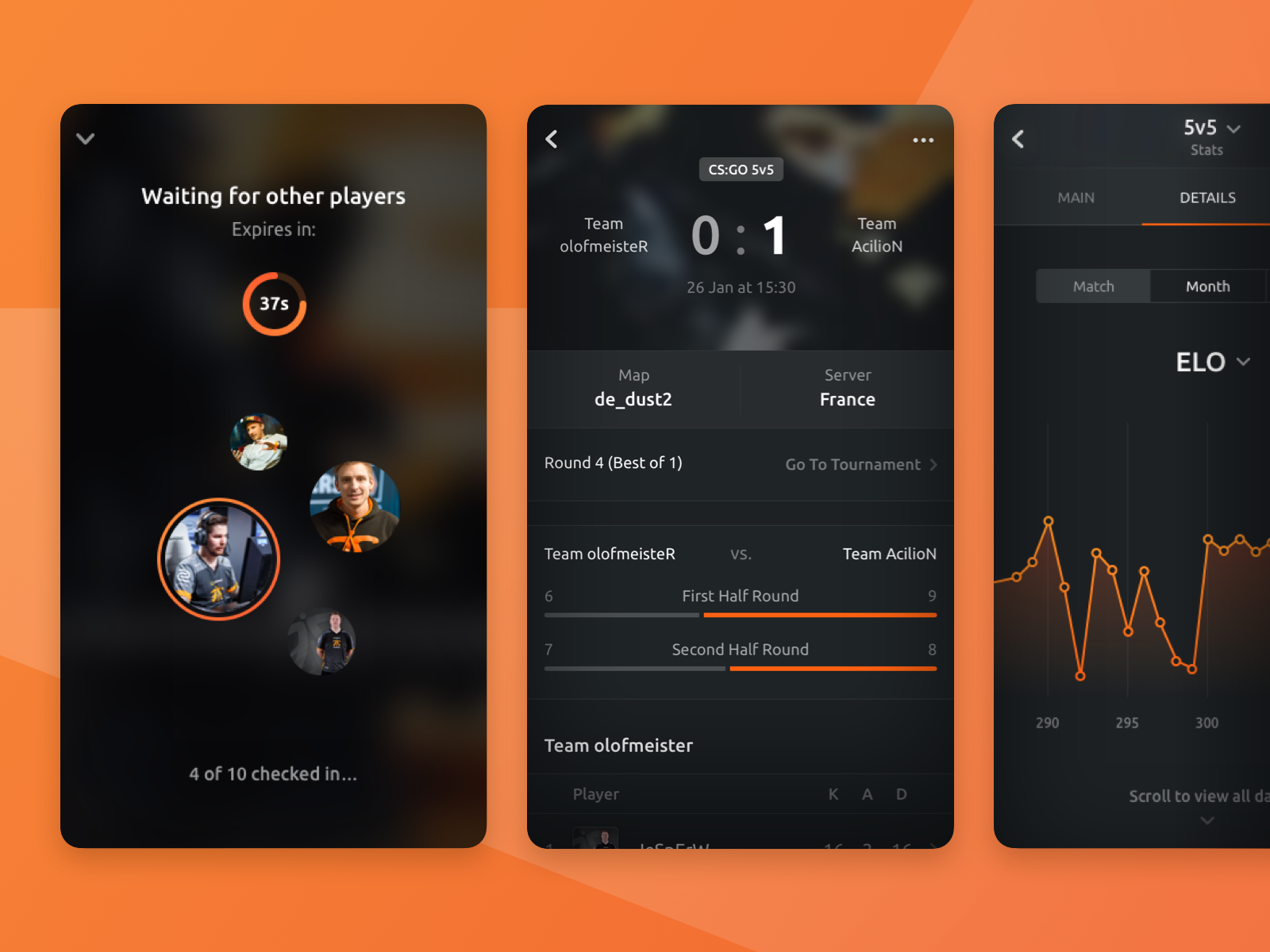 FaceIT • Several Screens by Pixelmatters on Dribbble