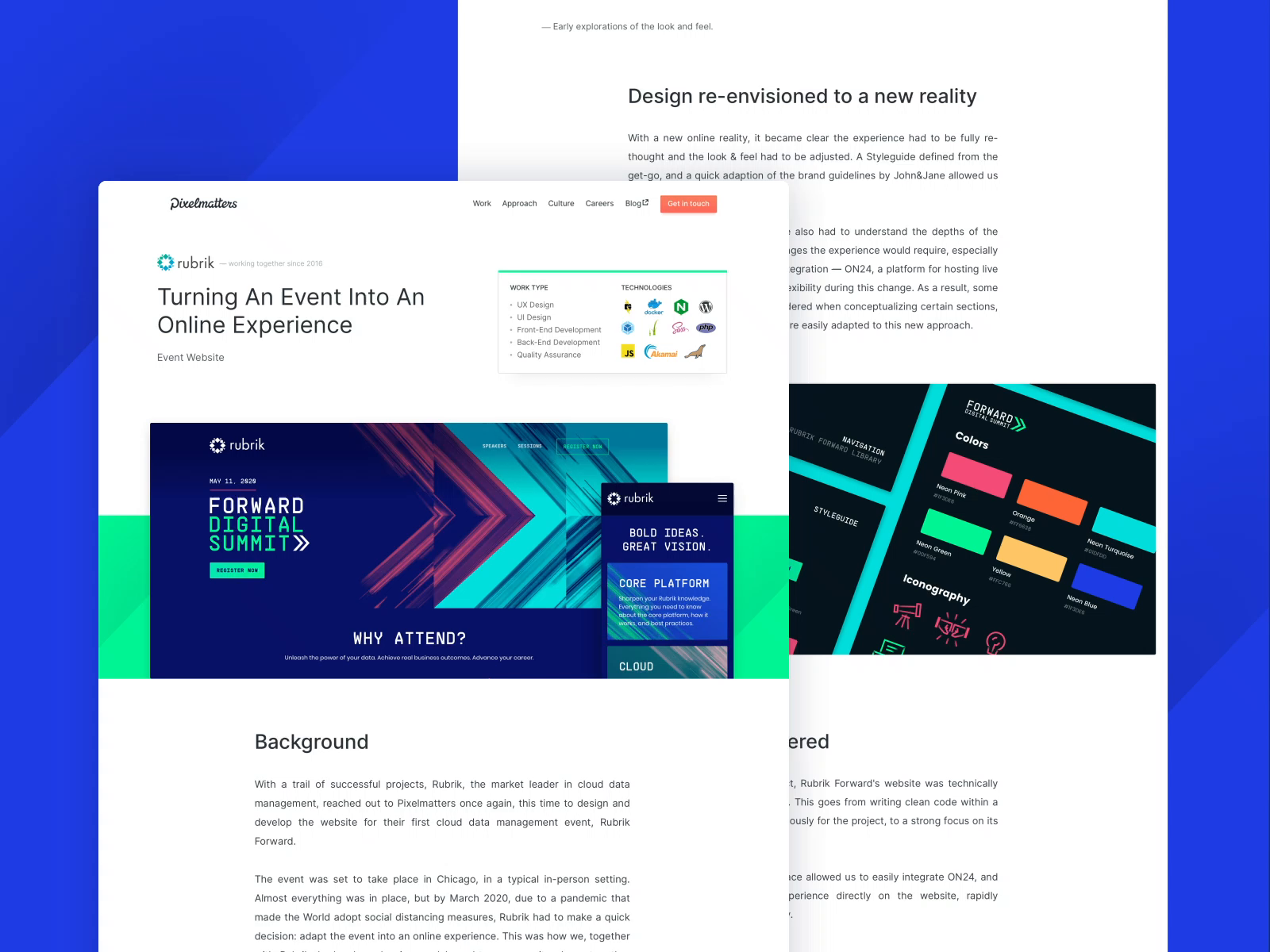 Rubrik Forward Digital Summit • Case Study Page by Pixelmatters on Dribbble