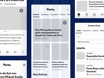 Porto. Mobile App • Wireframes