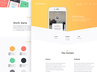 Poliinate Case Study case study class clean colorful course education learning minimal mobile app ui ux webapp