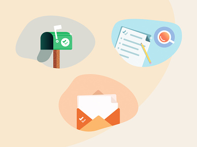 DoneDone 2 • Fun Illustrations animation app blue bubble conversations detail draw fun green illustrations interaction mailbox minimal orange pastel product projects vector webapp webapplication
