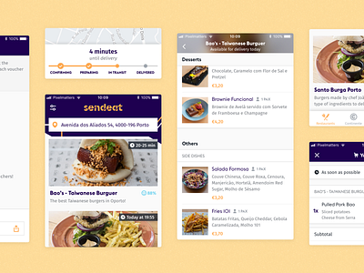 SendEAT • iOS App app burgers clean continente deliver delivery food ios iphone mobile mobile app mobile ui product profile restaurants search send sendeat tracker ui