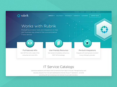 Rubrik • API Integration Page