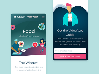 Tubular Labs • VideoAces Food Media Creator awards campaign campaign website design development illustration marketing marketing site neutral neutrals social media social video video