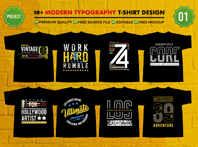 Typography t shirt design bundle project 01 summer graphic