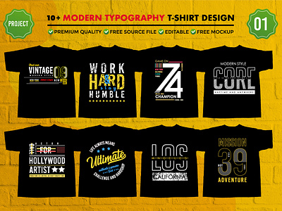 Typography t shirt design bundle project 01