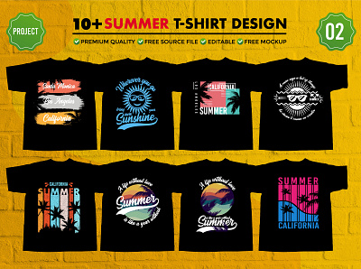 Summer t-shirt design bundle project 2 summer graphic