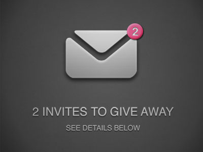 Two Invites!! awesome contest design dribbble giveaway graphic design gray grayscale invites pink typography white