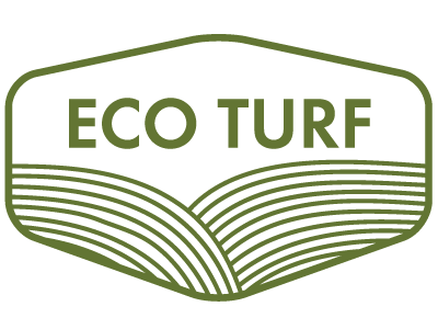 ECO TURF Logo art branding design eco graphic design green hexagon logo print tyography type web