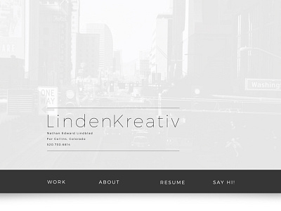 Portfolio Site clean design graphic design gray grey montserrat shadow typography web