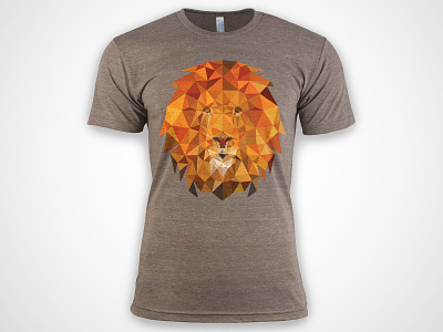 Grey Lion Shirt art design geometric graphic gray grey lion print screen shirt tshirt