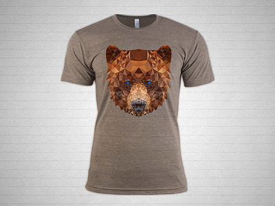 Bear Shirt art awesome bear poly design geometric graphic low lowpoly sale tshirt