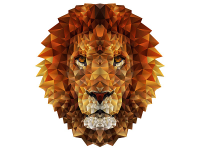 Lion Final animal art design geometric graphic lion low poly lowpoly poly triangle