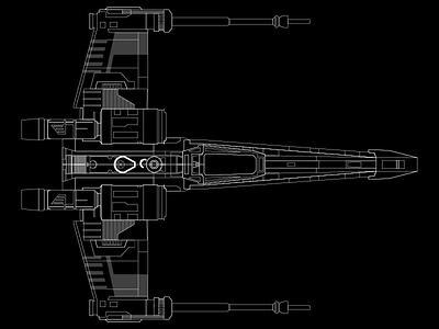 X Wing Work in Progress art fighter graphic illustrator space spaceship star star wars the force wars x wing xwing