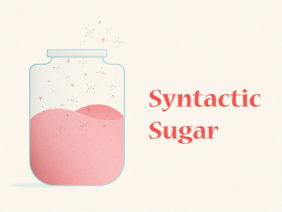Syntactic Sugar Dribbble art awesome deisgn flat grain graphic html retro shot syntax typography web