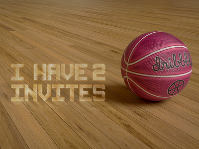 Invites x 2 3d art basketball blender design dribbble graphic invite photoshop typography