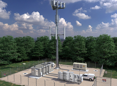 3D Cell Tower Station 3d 3d rendering architectural visualization product rendering