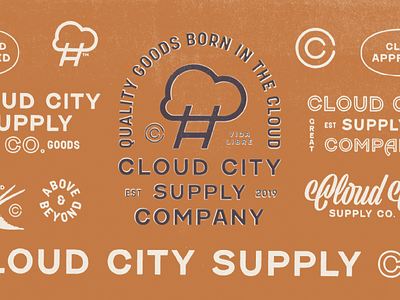 Cloud City Supply Co. branding poster print retro sass tech twilio typography vintage