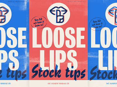 Loose lips stock tips epa icon illustration lips poster print propaganda quiet retro satire typography vintage ww2