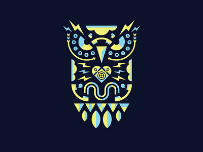 Twilio Owl geometric illustration owl phones two color