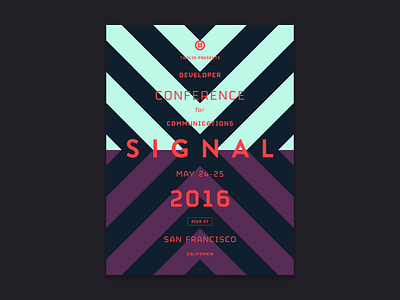 Signal Poster bold geometric geometry modular poster tesselation typography