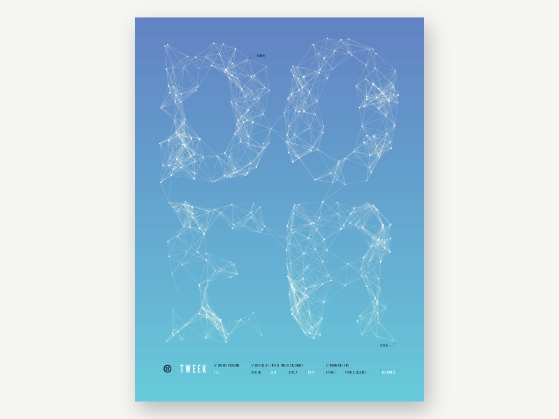 Tweek 5.5 poster blue inhouse tech twilio processing hack print poster