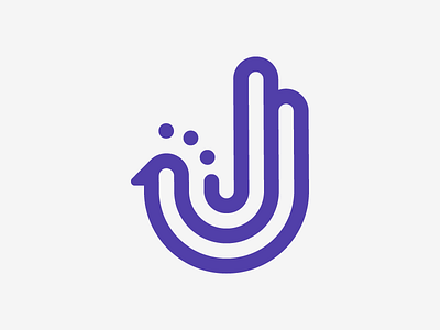 Project Juno flat logo minimal peacock