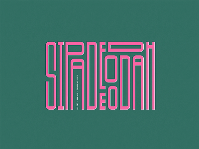 Sipadeedoodah fun lettering modular print stretch type typography