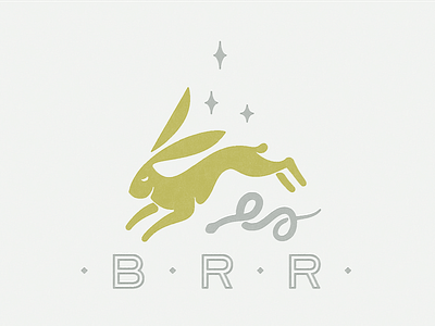 Black Rabbit Reiki secondary logo gold illustration logo mystic occult rabbit retro snake stamp vintage