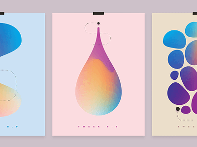 Tweek Posters alien colorful geometry gradient poster psychedelic rainbow trippy