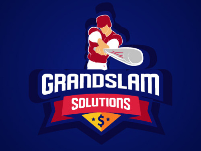 Grand Slam Solutions Logo illustration logo logo design