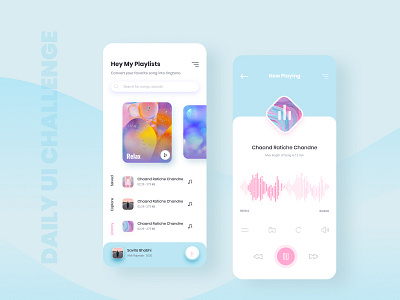 Daily UI Challenge Music Player application figma illustration music app music player ui