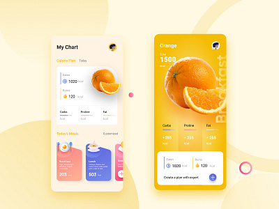 Daily Creative Challenge Nutrition App app app design figma illustration nutrition ui