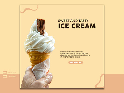 Ice cream banner banner design social media design
